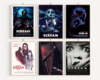 Scream Film classic movie canvas poster unframe multiple choice-12x18‘’16x24‘’24x36''