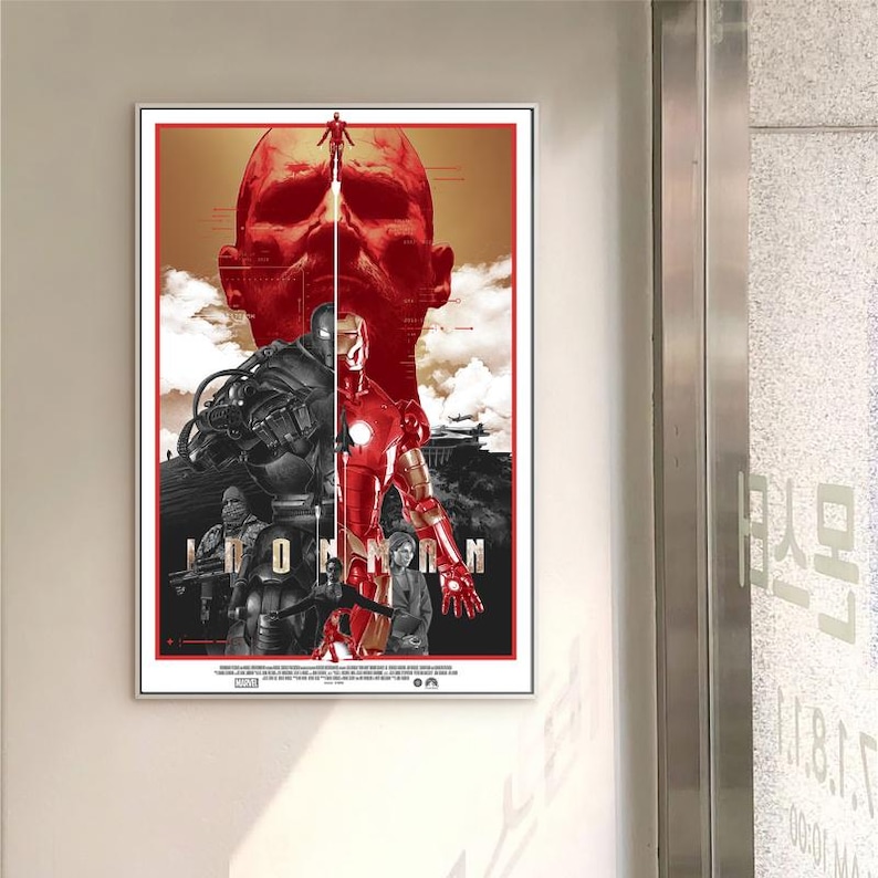 Iron Man 1 2008 film klassieke film canvas poster unframed multiple choice-12 x 18''16 x 24''24 x 36'' D