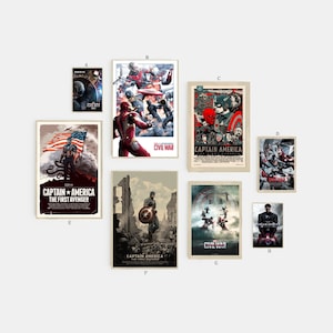 Captain America the first avenger Film classic movie canvas poster unframe multiple choice-12x18‘’16x24‘’24x36&#39;&#39;