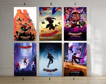 Spider-Man Into the Spider-Verse 2018 Film classic movie canvas poster unframe multiple choice-12x18‘’16x24‘’24x36''