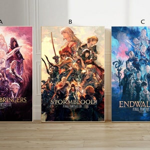 Final Fantasy XIV Schattenbringer,Stormblood,Endwalker Videospiel Leinwand Poster ungerahmt 30x40cm