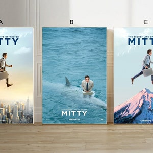 A Vida Secreta de Walter Mitty Filme clássico pôster de tela sem moldura múltipla escolha-12x18‘’16x24‘’24x36''