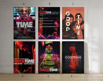Póster de película clásica Good Time 2017, sin marco, opción múltiple, 30,5 x 45,7 cm, 40,6 x 60,9 cm, 60,9 x 91,4 cm