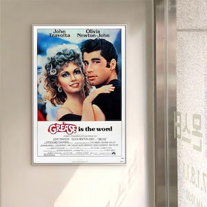 Grease Film classic movie canvas poster unframe multiple choice-12x18‘’16x24‘’24x36&#39;&#39;