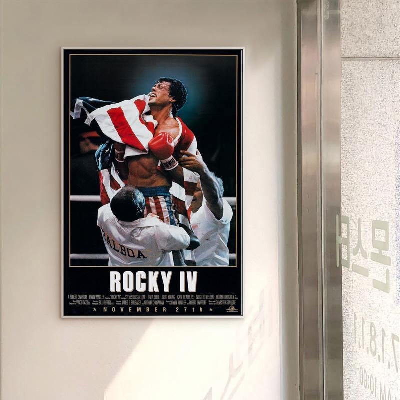 Rocky Iv Poster Classic Movie Canvas Poster Unframe Multiple