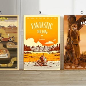 Fantastic Mr. Fox Film classic movie canvas poster unframe multiple choice-12x18‘’16x24‘’24x36&#39;&#39;
