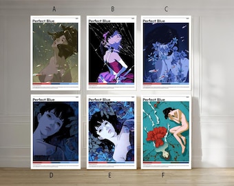Perfect Blue 1998 Filmklassiker Leinwand Poster ungerahmt Multiple-Choice-32x18‘‘