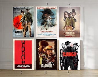Django Unchained 2012 film klassieke film canvas poster unframed multiple choice-12 x 18''16 x 24''24 x 36''