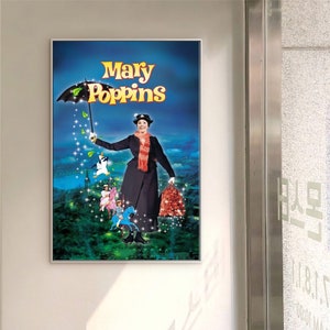 Mary Poppins Film classic movie canvas poster unframe multiple choice-12x18‘’16x24‘’24x36&#39;&#39;