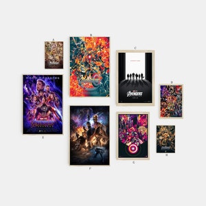 Avengers Endgame Film classic movie canvas poster unframe multiple choice-12x18‘’16x24‘’24x36&#39;&#39;