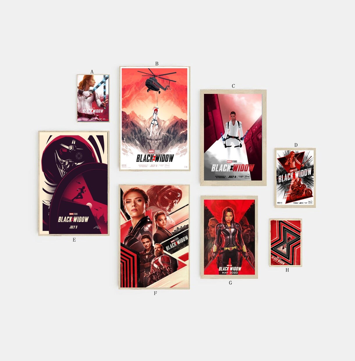 Black Widow Film classic movie canvas poster unframe multiple choice-12x18‘’16x24‘’24x36''