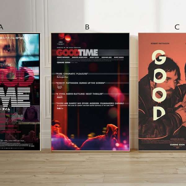 Affiche classique sur toile de film Good Time Film sans cadre choix multiple-12 x 18 pouces 16 x 24 pouces 24 x 36 pouces