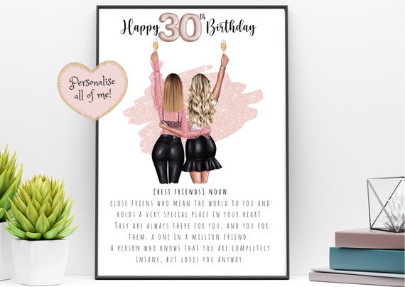 30th birthday gift for best friend girl sales