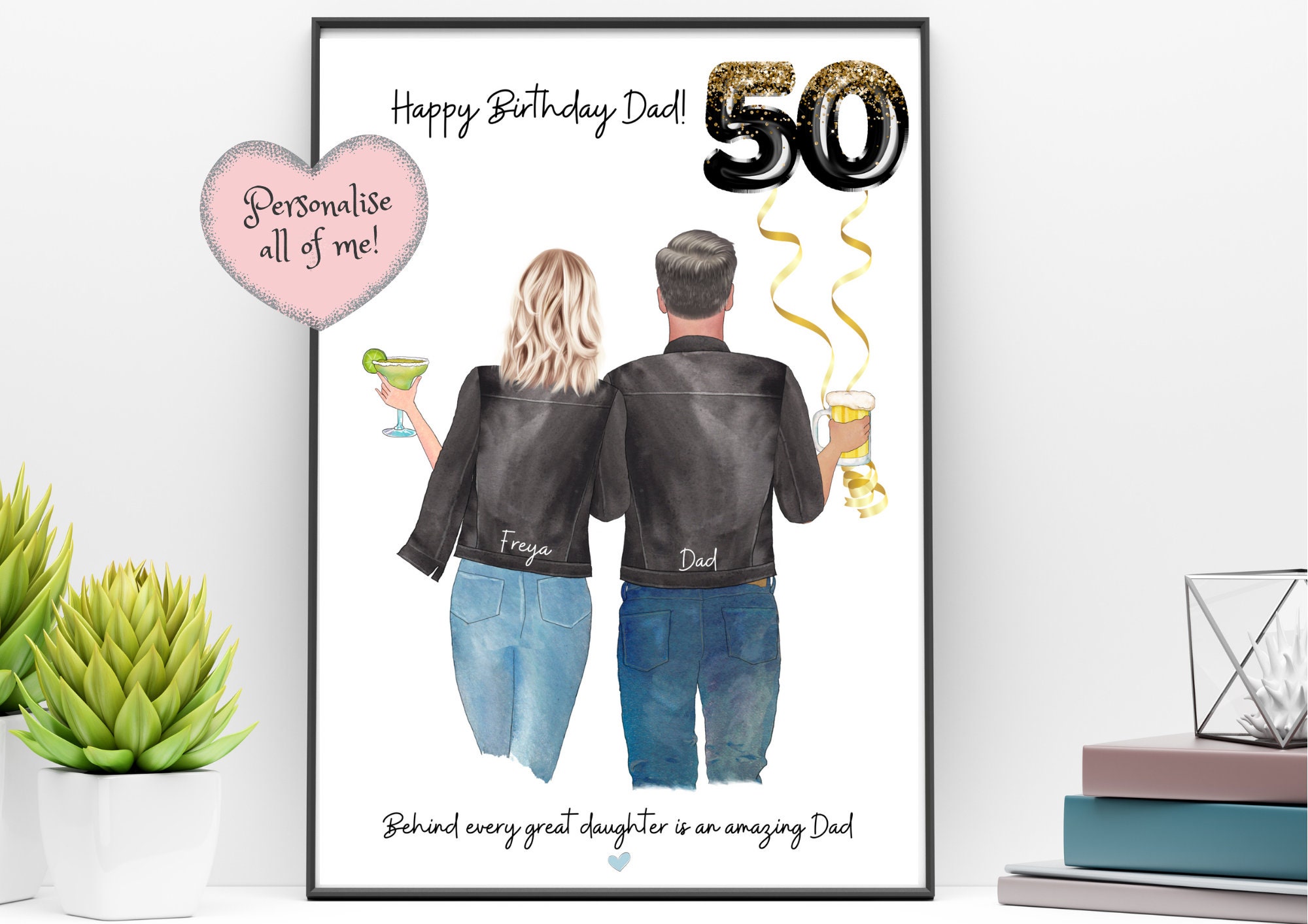 50TH BIRTHDAY DAD 50th Birthday Gift For Men Father Etsy