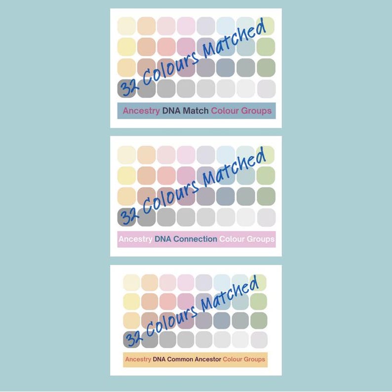 BUNDLE Design 2 | 96 Colour Coded DNA Match + Connection + Common ...