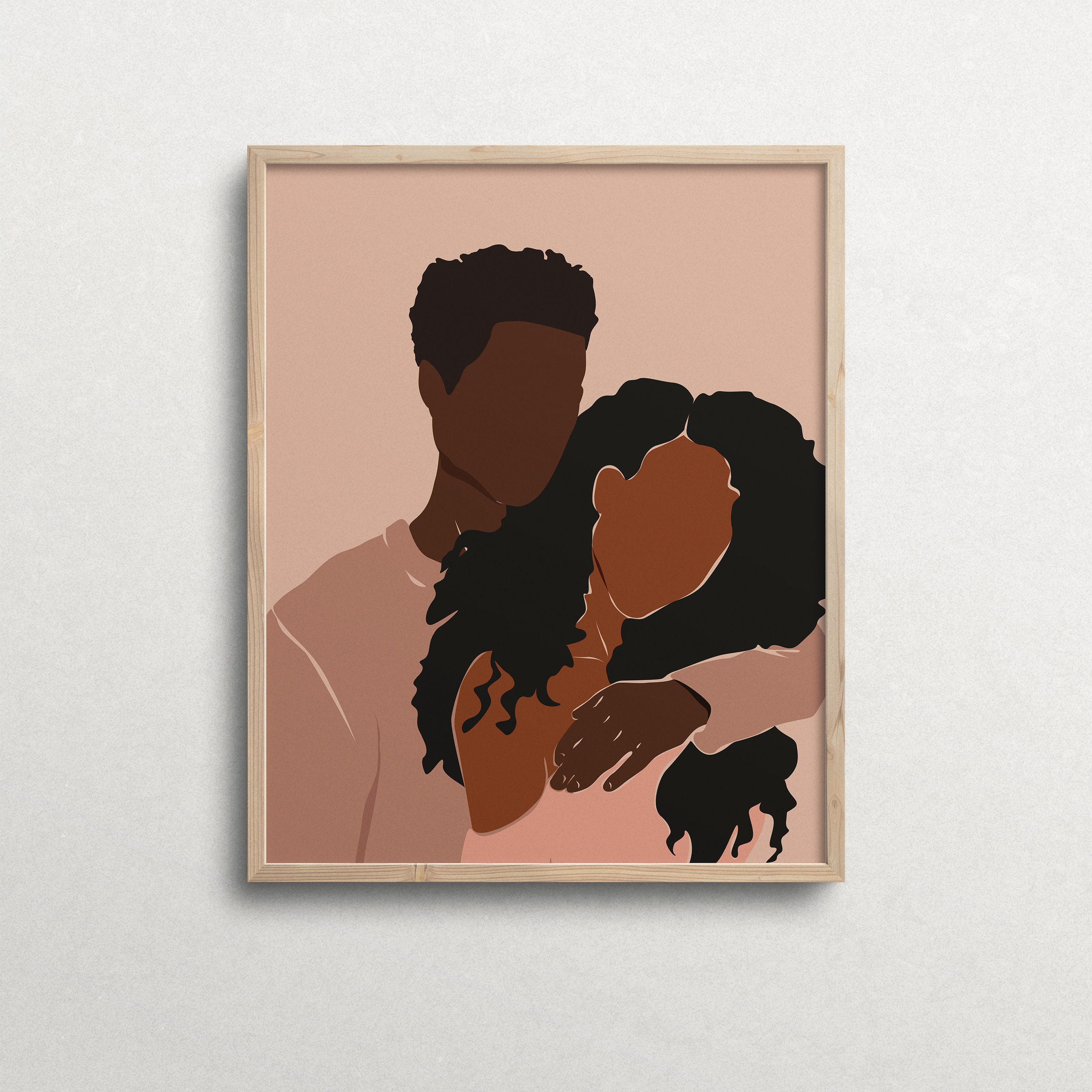 Black Couple Print Love Print Affiche De Couple Art Mural Etsy