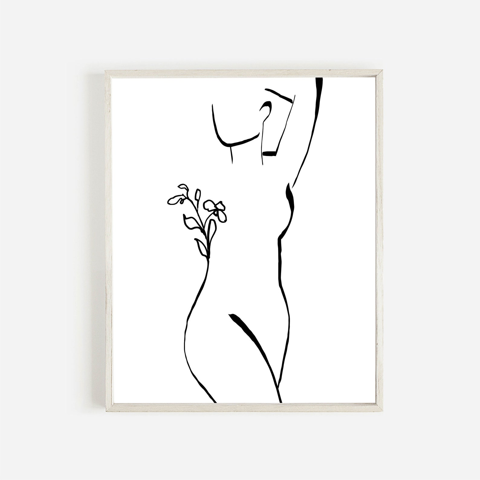 Female Body Drawing Digital Prints Contemporary Art Etsy
