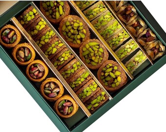 Baklava - Kadayif Premium Arabian Dessert, Assorted Arab Sweet, Arabic & Middle Eastern Sweets, Authentic Desserts, Sweet Lover Must Try