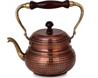 Handmade Italian Teapot, Copper Teapot, Kettle, 1.300 ml