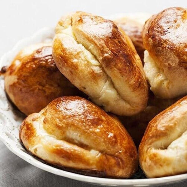 Pogaca Bun (pane per la colazione turco), 3 pezzi (confezione da 1), spedizione fresca giornaliera da Istanbul/Turchia, pasticceria turca, bazar turco