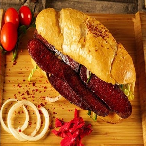 Turkish House-made Pepperoni Sujuk Halal, Turkish Sucuk, Turkish Sausage, Turkish Spicy Sausage, Turkish Salami Sausage, 1.1 lb 500g image 6