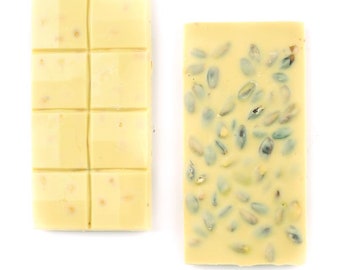 Pistachio White Chocolate, Turkish Pistachio, Handmade Natural Chocolate, Beyoglu Chocolate, Gift Surprise Chocolates, 10.5oz - 300g