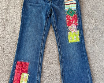 Up-cycled jeans Mini Boden kids childrens 7Y