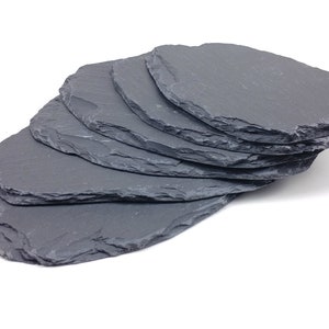 6 Natural Flat SLATE Rock Pieces for Aquarium, Vivarium, Fish Tank or Reptiles.  Basking Pad for Lizard, Snake or Gecko.