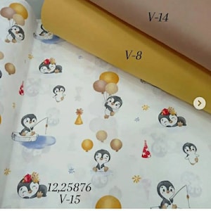 Cute Penguins  Duvet Cover for Boys Girls 100% Organic Cotton Baby Toddler Bedding Set, Duvet Cover, Sheet Set, Nursery, Crip Bedding