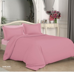 Luxury Organic Cotton Sateen Bed Sheet Set Soft Silky Plain Colors 100% Turkish Organic Cotton, Twin, Full, Queen