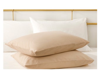 Cotton Pillowcases, Solid Colors, 100% Turkish Organic Cotton, Standard, Euro Sham, Standard Sham, Accent Pillowcase, any Specific Size