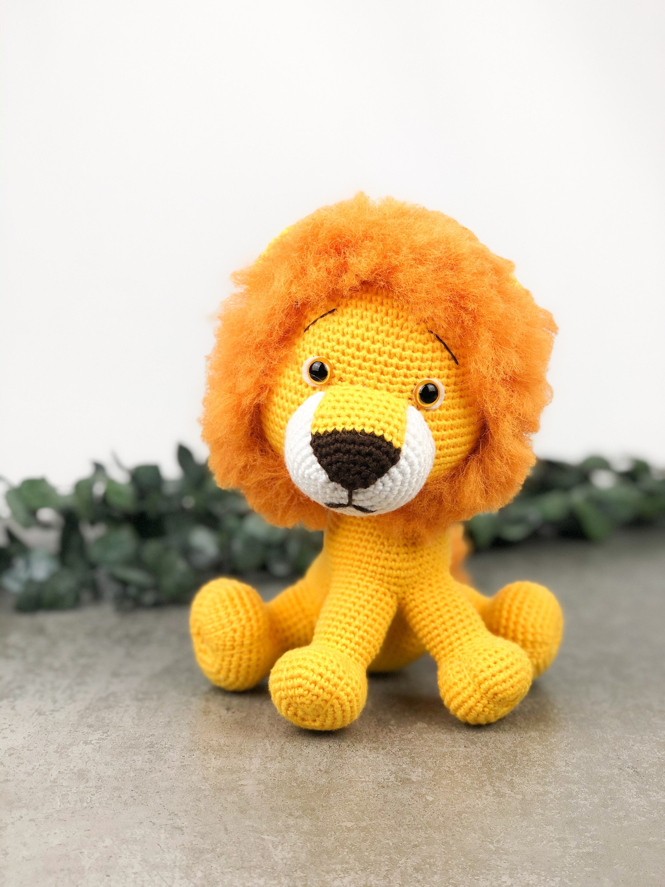 Cuddly Toy Lion Lion King Crocheted Lion Playful Lion Etsy UK