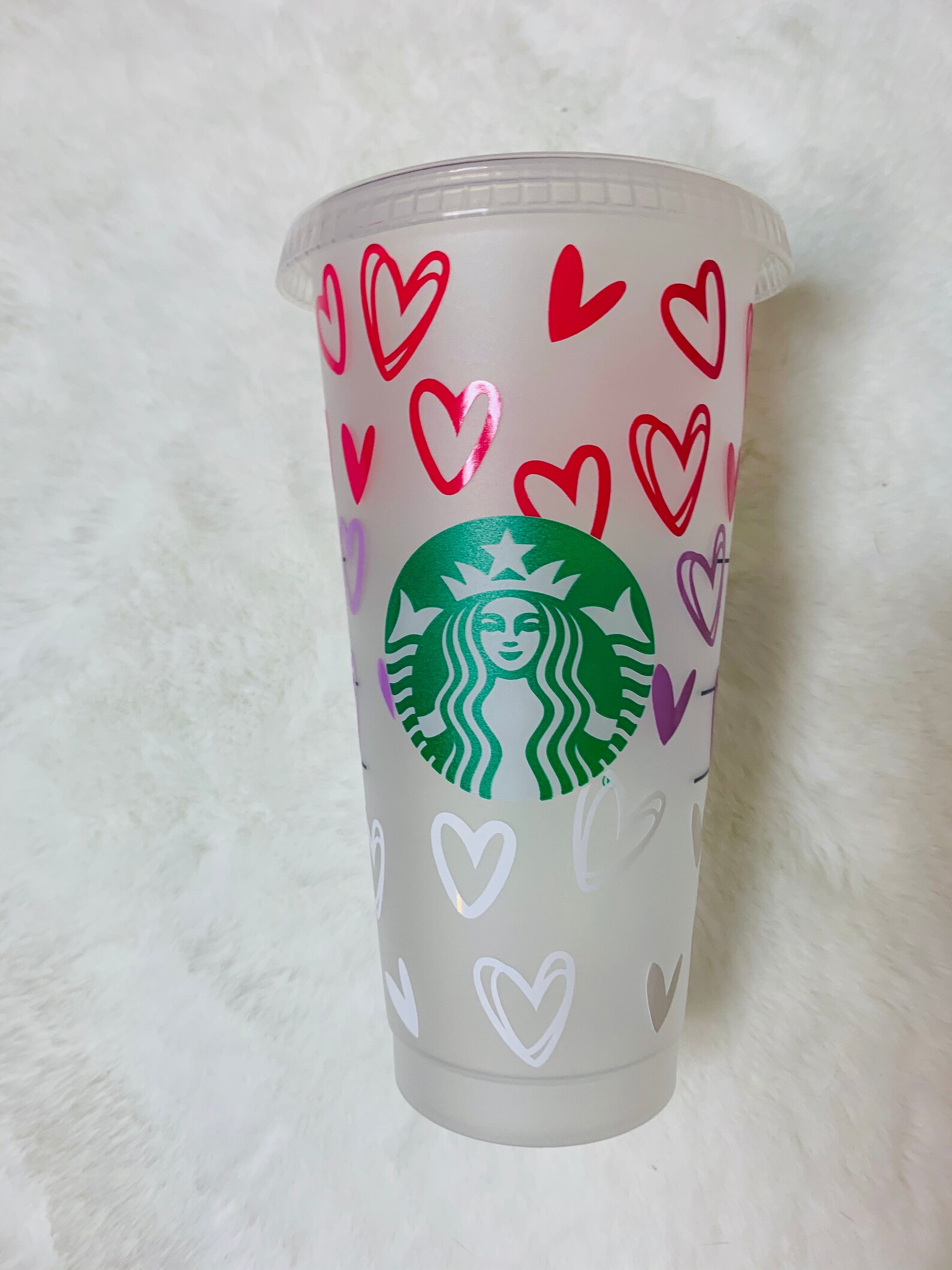 Heart Wrap Starbucks Cup/ Reusable Starbucks Cup with Heart Etsy