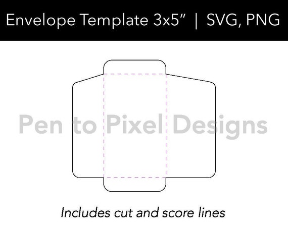 Envelope Template, Envelope svg, Printable envelope for 5*5 and 5*7 inches  insert cards - So Fontsy