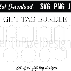 Gift Tag SVG Bundle, DIY Gift Tags