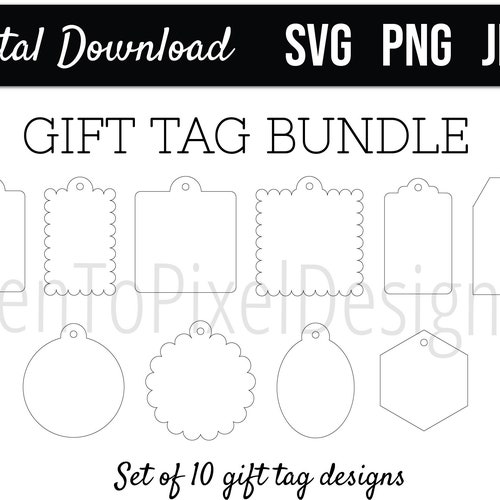 Gift Tag SVG Bundle DIY Gift Tags Etsy