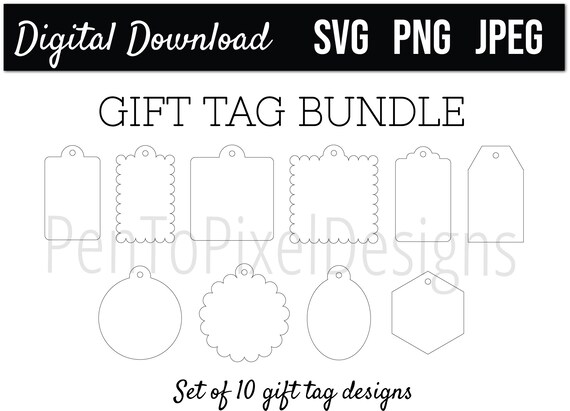 Gift Tag SVG Bundle, DIY Gift Tags
