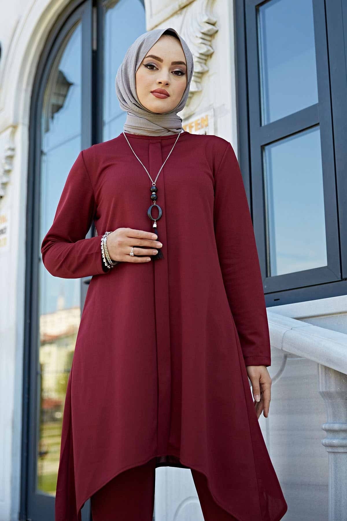 Stylish Tunic&Pant Set C.Red Tunic Tops Women's Tunic Etsy