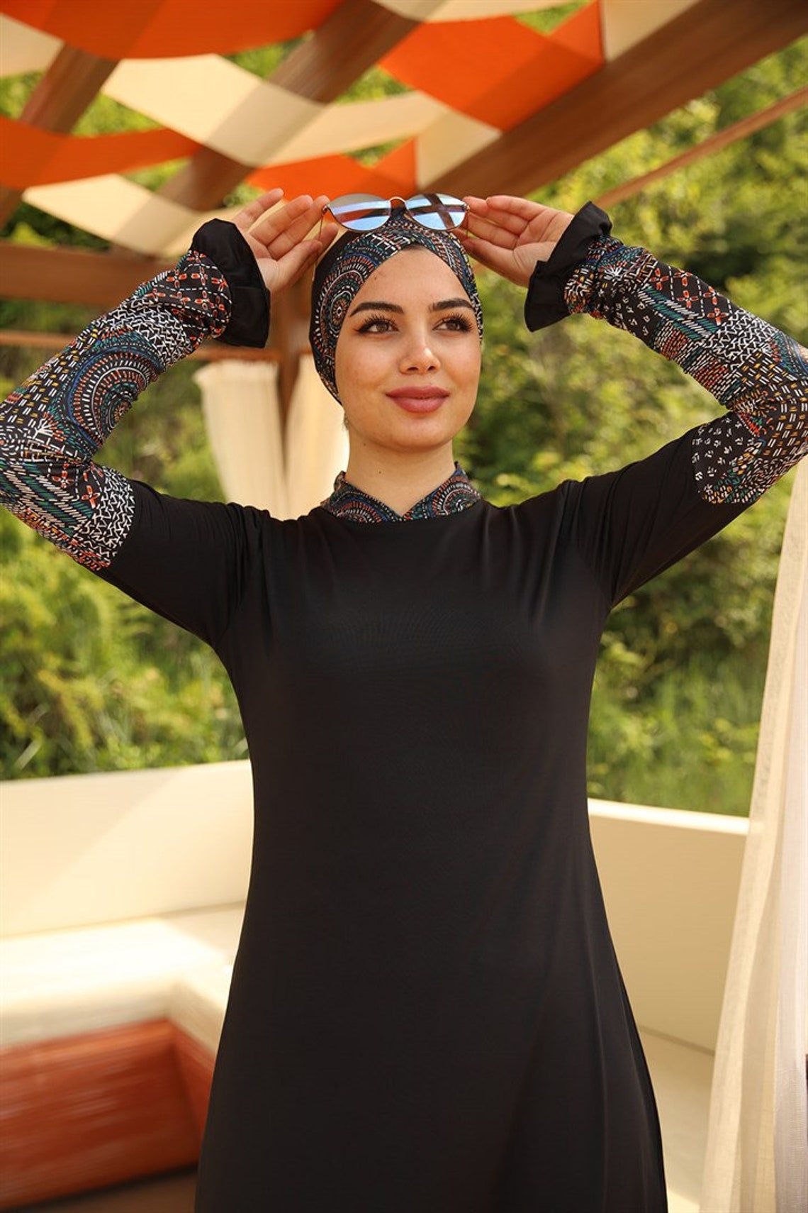 S 2XL Fully Covered islamic Swimsuit Women Burkini Hijab Etsy