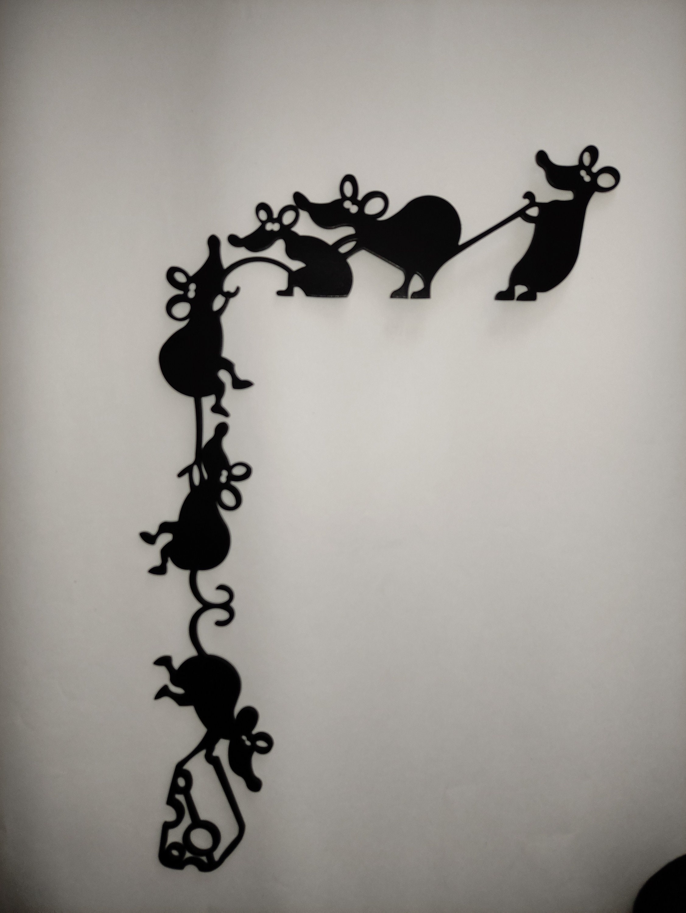 Funny wall mice Wooden Wall Art Kitchen wall decor Wooden Etsy