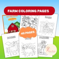 10 Printable Kids Farm Coloring Pages - Etsy UK