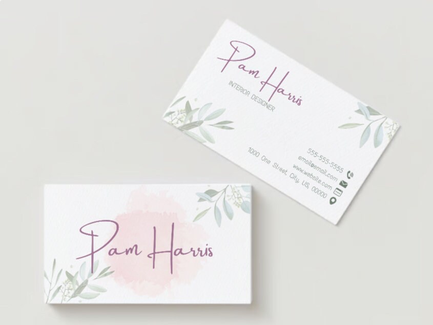 DIY Business Card Template Printable - Instant Business Card - Editable Business Card Design ...