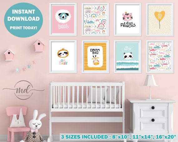 Little Princess Nursery Wall Art - Set Of 3 - Nursery Prints