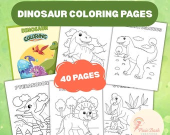 Dinosaurier Malseiten für Kinder, Dinosaurier Malbuch zum ausdrucken, Kinder Malseite, Aktivitäten für Kinder Dino