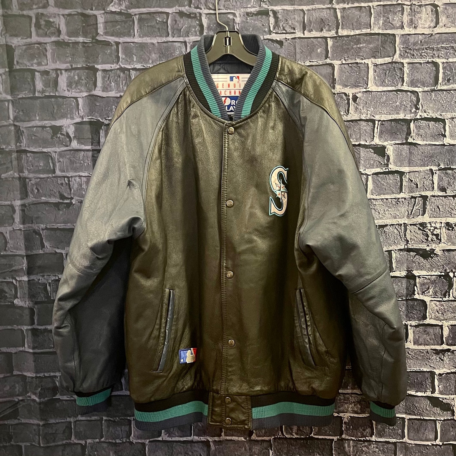 Mens Pro Player Seattle Mariners Leather Jacket Etsy