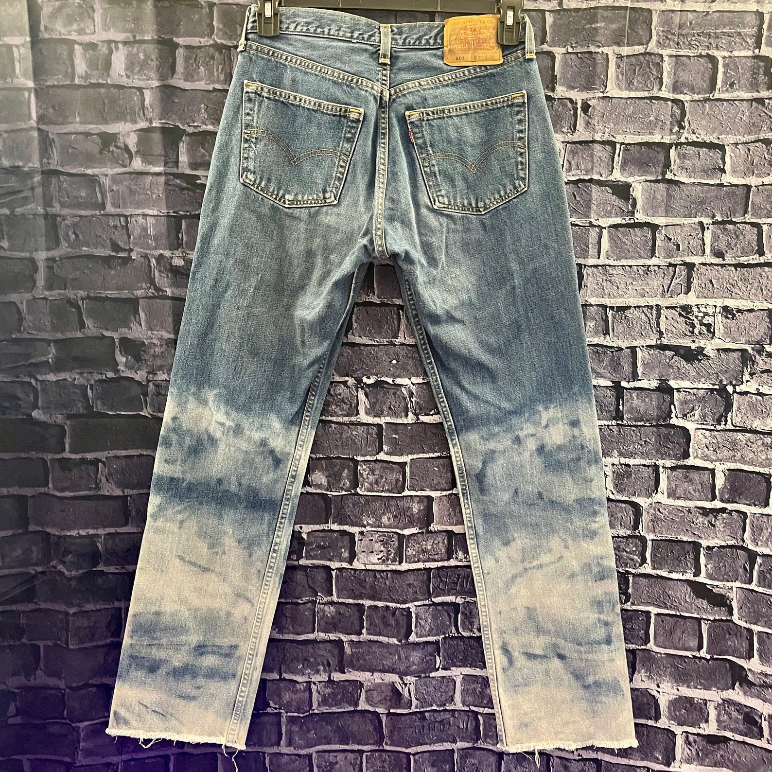 Mens Levis 501 Bleach Bottom Jeans | Etsy