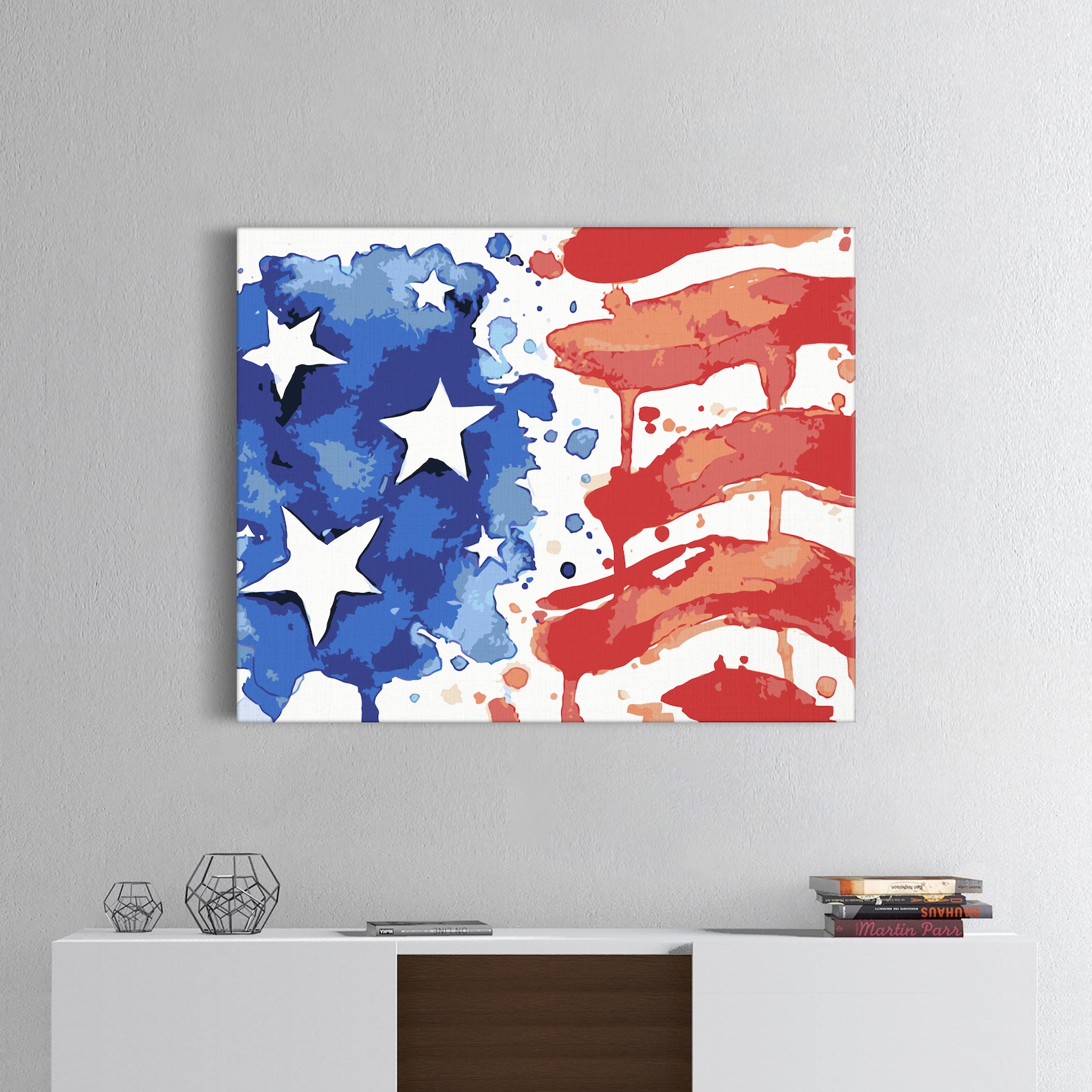 USA FlagPaint on Canvas HandMade DIY Set America Painting Etsy