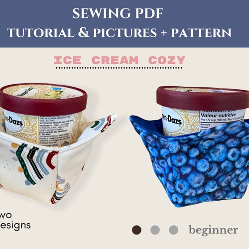 Icecream COZY Sewing PDF Tutorial With Detailed Instructions Etsy