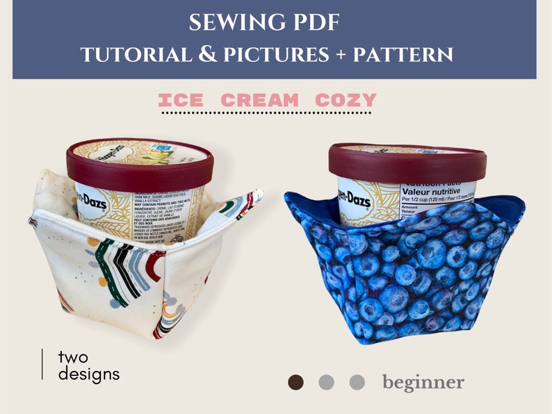 Icecream COZY Sewing PDF Tutorial With Detailed Instructions Etsy