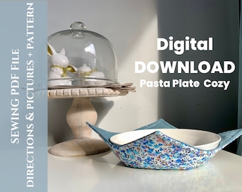 Pasta Plate Cozy Sewing Pattern • Beginner-Friendly PDF (Digital Download)